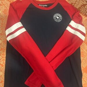 Abercrombie Kids Navy and Red Tee